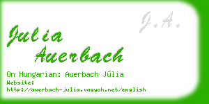 julia auerbach business card