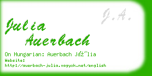 julia auerbach business card